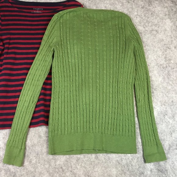 Talbots Tops Size 6 S Lot of 4 Career Casual Solid Stripe Knit Cotton Wool Blend - Picture 12 of 16